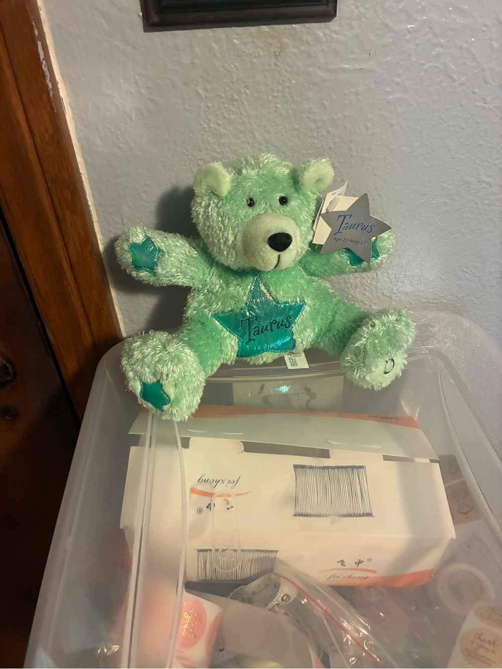 Carlton Cards Mint Green Taurus Plush Bear